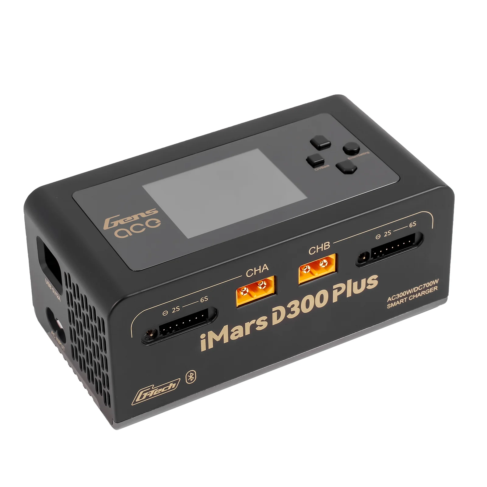 Gens ace iMars D300 Plus Smart Charger | Dual-Channel | G-tech | EB Black - Image 10