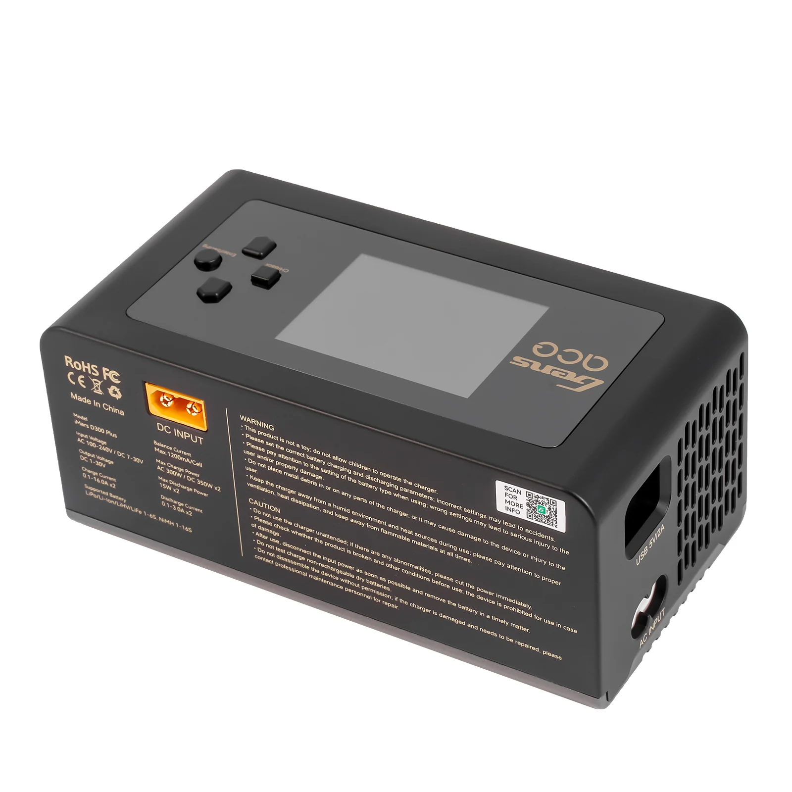 Gens ace iMars D300 Plus Smart Charger | Dual-Channel | G-tech | EB Black - Image 13
