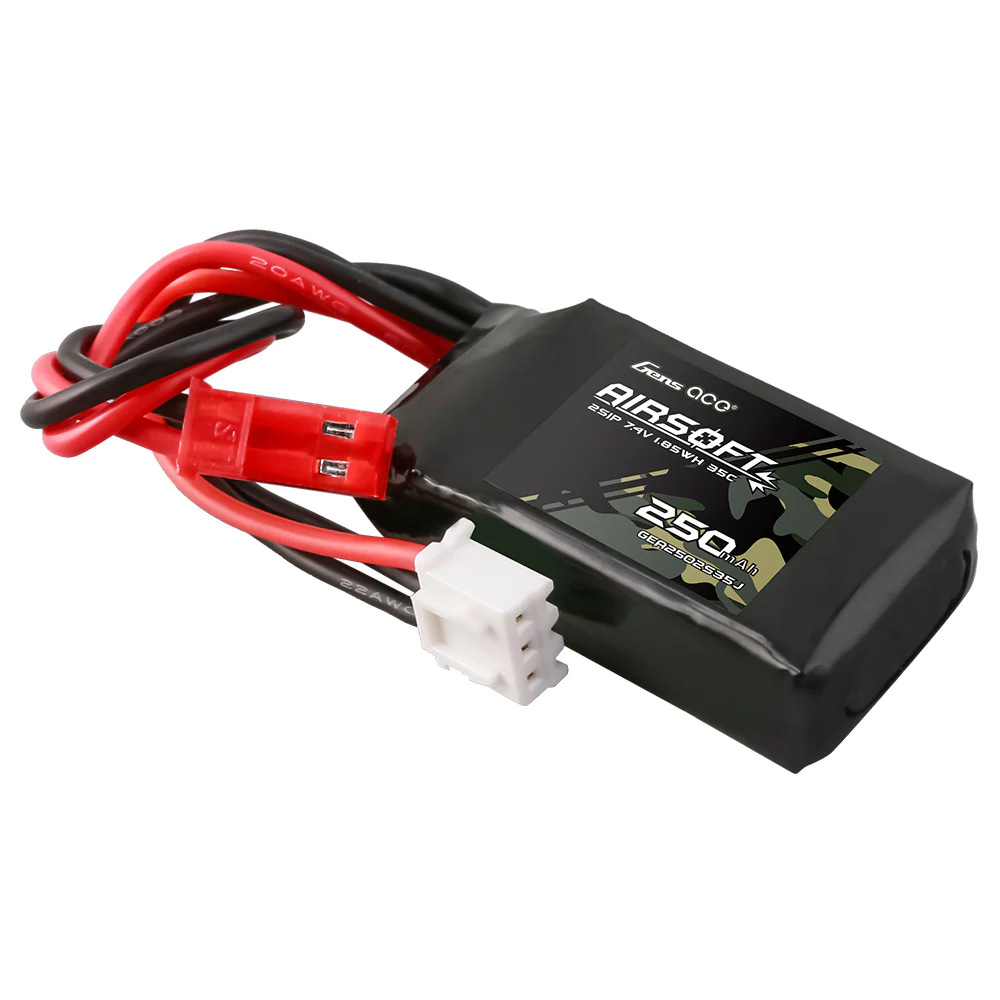 Gens ace 250mAh 7.4V 35C 2S1P Airsoft Gun ( HPA ) Lipo Battery with JST-SYP Plug - Image 4