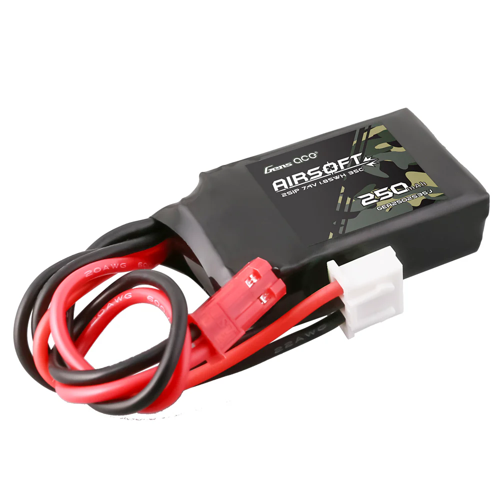 Gens ace 250mAh 7.4V 35C 2S1P Airsoft Gun ( HPA ) Lipo Battery with JST-SYP Plug - Image 5