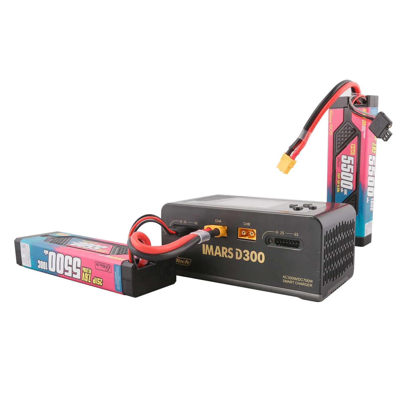 Gens Ace iMars D300 G-Tech Channel AC/DC 300W/700W RC Battery Charger-EU Black - Image 6