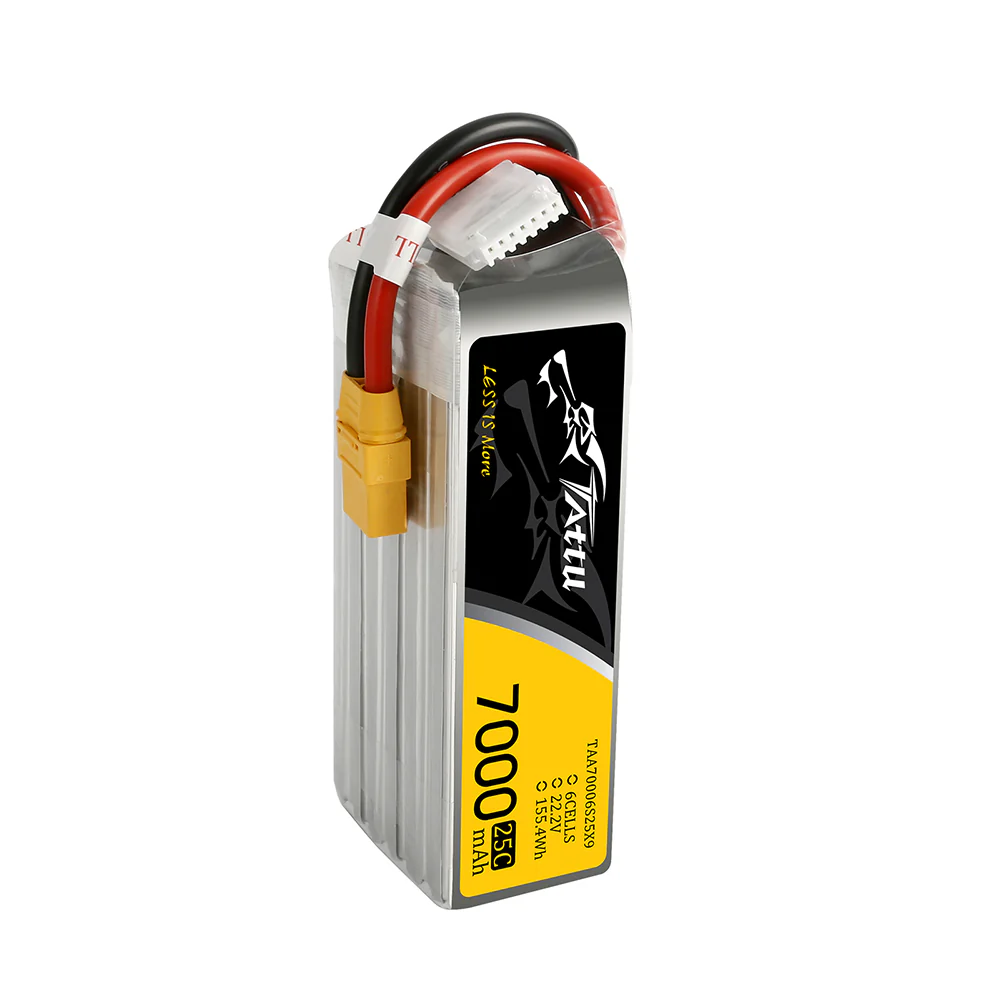 Tattu 7000mAh 6S 22.2V 25C Lipo Battery pack with XT90 - Image 4
